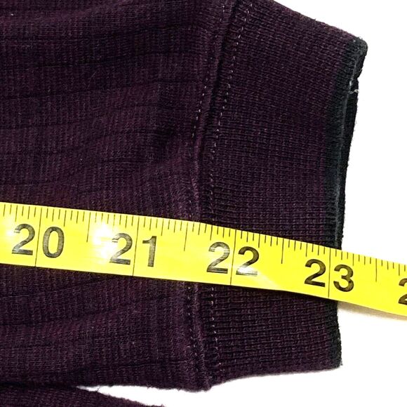 Consensus Sweater Sweatshirt Purple Ribbed V-Neck XL Mens Pullover Cotton Preppy - Picture 7 of 12
